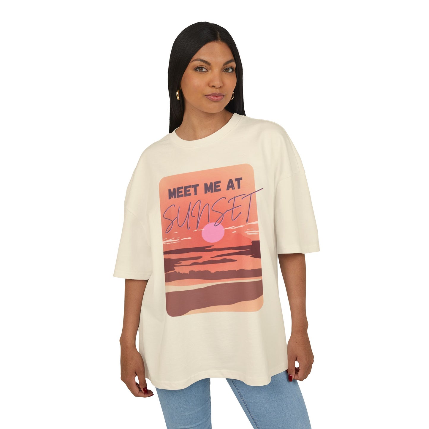 Sunset Vibes Box Tee - Unisex Heavy Cotton Shirt