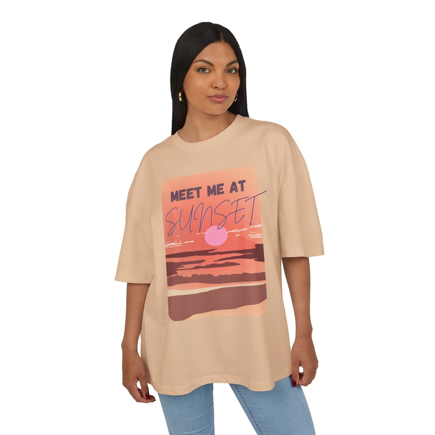 Sunset Vibes Box Tee - Unisex Heavy Cotton Shirt