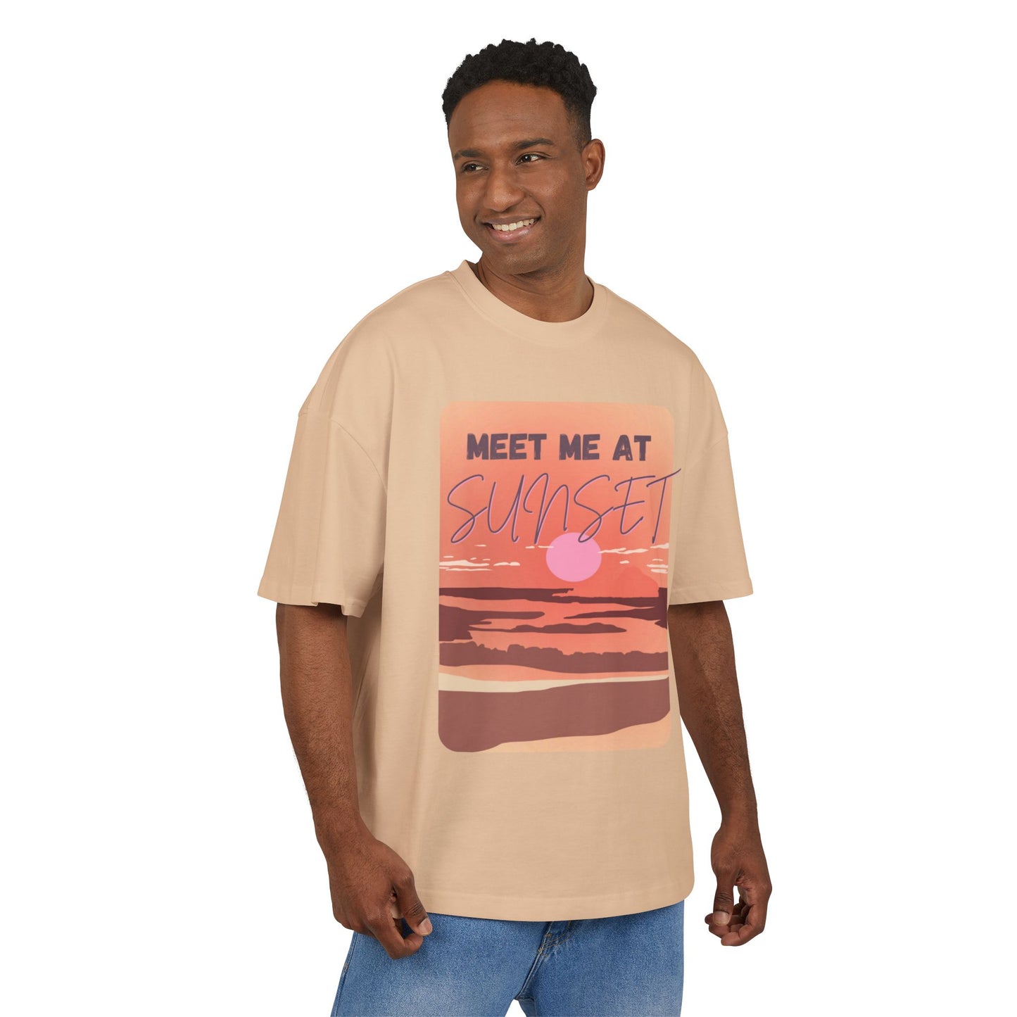 Sunset Vibes Box Tee - Unisex Heavy Cotton Shirt