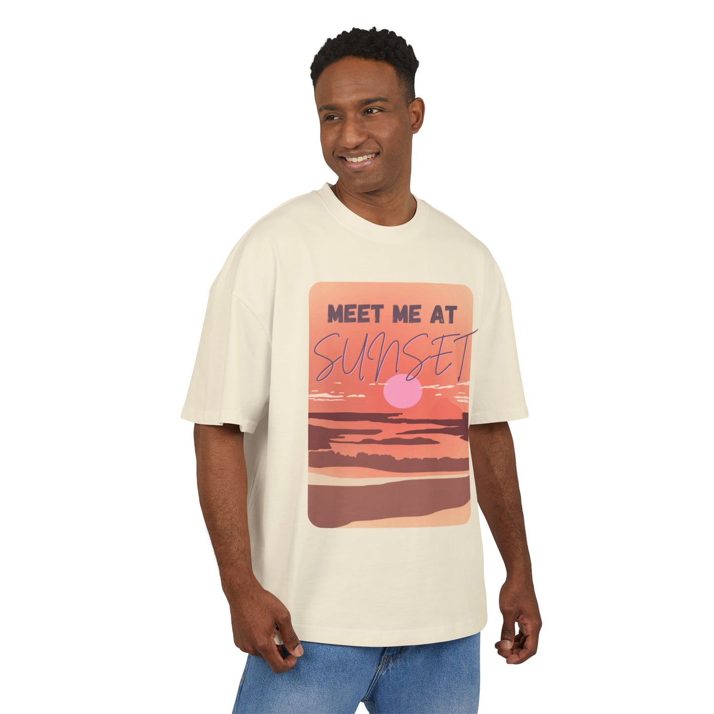 Sunset Vibes Box Tee - Unisex Heavy Cotton Shirt