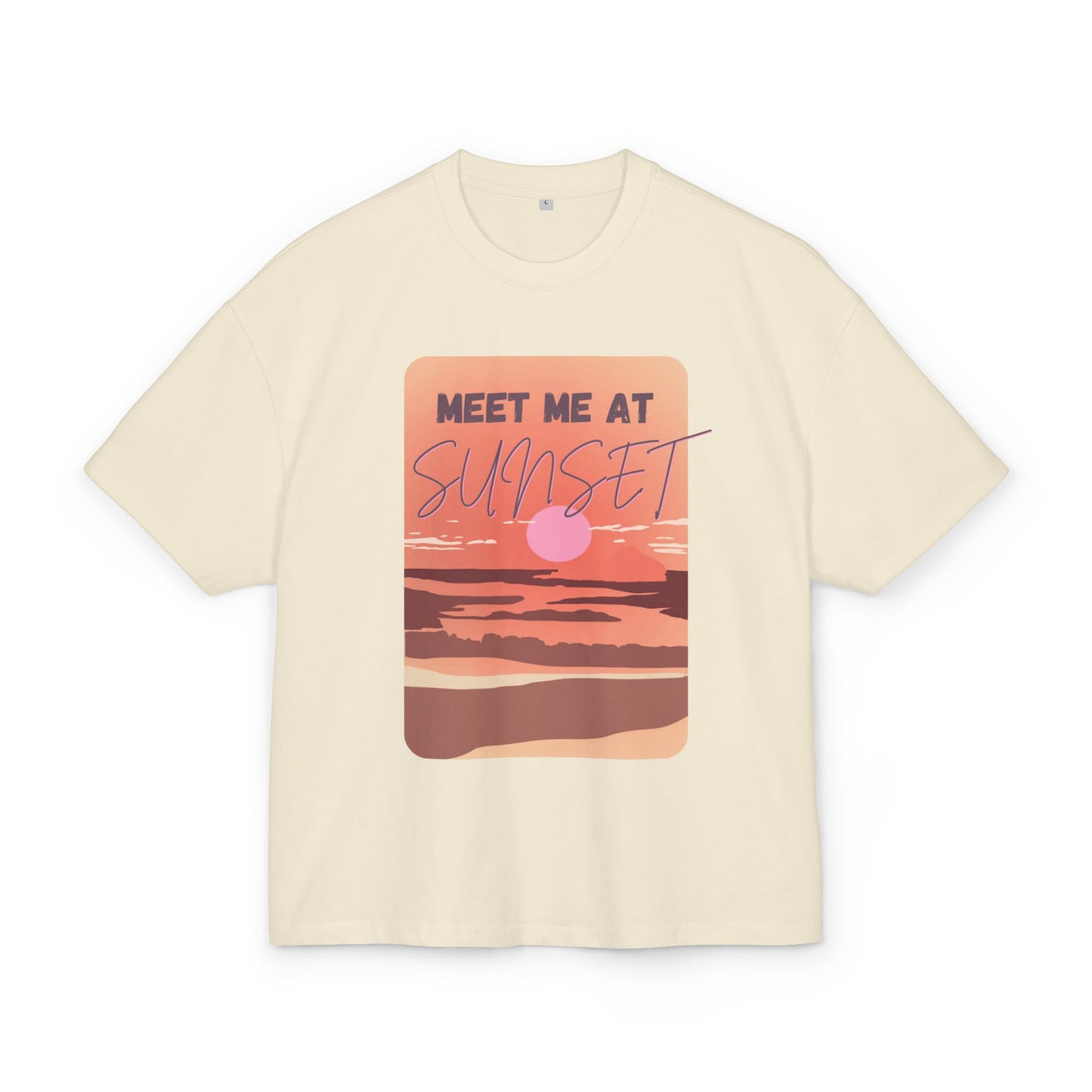 Sunset Vibes Box Tee - Unisex Heavy Cotton Shirt